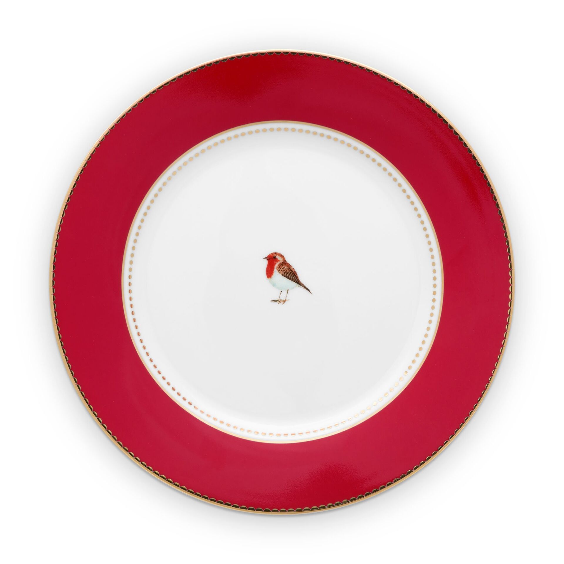 Love Birds Kırmızı Tabak 17 Cm
