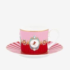 Love Birds Kırmızı Çay Fincanı 200 Ml