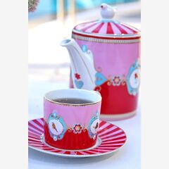 Love Birds Kırmızı Çay Fincanı 200 Ml