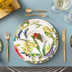 Amazonia Anmut Tropik Desenli Yemek Tabağı 27 cm