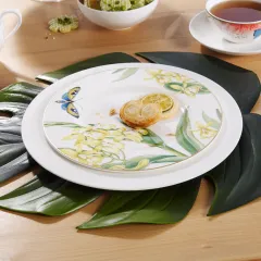 Amazonia Anmut Tropik Desenli Ekmek Tabağı 16 cm