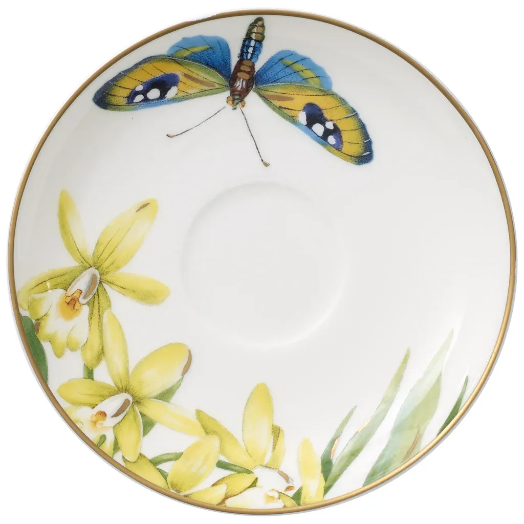 Amazonia Anmut Tropik Desenli Türk Kahvesi Tabağı