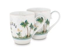 Jolie İkili Beyaz Büyük Mug Seti 350 Ml.