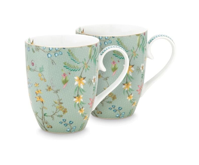 Jolie İkili Mavi Büyük Mug Seti 350 Ml