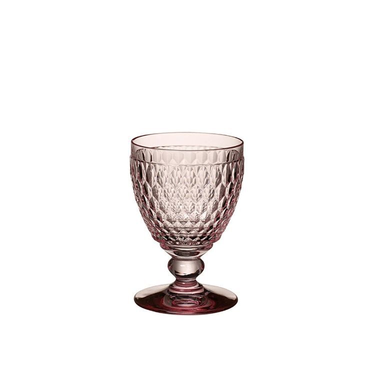 Boston Coloured Beyaz Şarap Kadehi 120mm Pembe