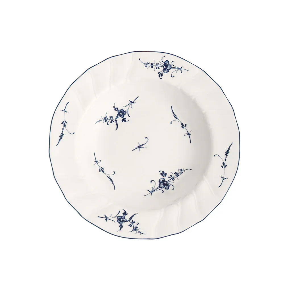 Old Luxembourg Blue Blanc Çukur Tabak 23 cm