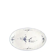 Old Luxembourg Blue Blanc Oval Servis Tabağı 24 cm