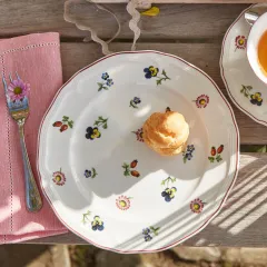 Petite Fleur Çiçek Desenli Pasta Tabağı 21 cm