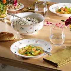 Petite Fleur Çiçek Desenli Çukur Tabak 23 cm