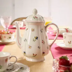 Petite Fleur Çiçek Desenli Kahve, Çay Potu