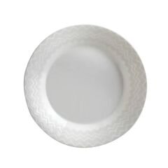 Missoni Zig Zag White - Beyaz-Gri , Çukur Tabak 22Cm
