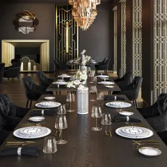 Metrochic Geometrik Desenli Pasta Tabağı 22 cm