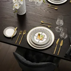 Metrochic Geometrik Desenli Pasta Tabağı 22 cm