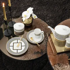 Metrochic Geometrik Desenli Kahve, Çay Fincanı 0,17 L