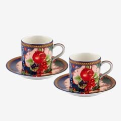 Chiara Alessi Capri Mavi Yeşil Kahve Fincan Seti 120 Ml