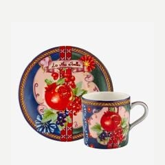 Chiara Alessi Capri Mavi Yeşil Kahve Fincan Seti 120 Ml