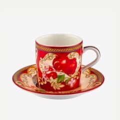 Chiara Alessi Capri Narlı Kahve Fincan Seti 120 Ml Kırmızı