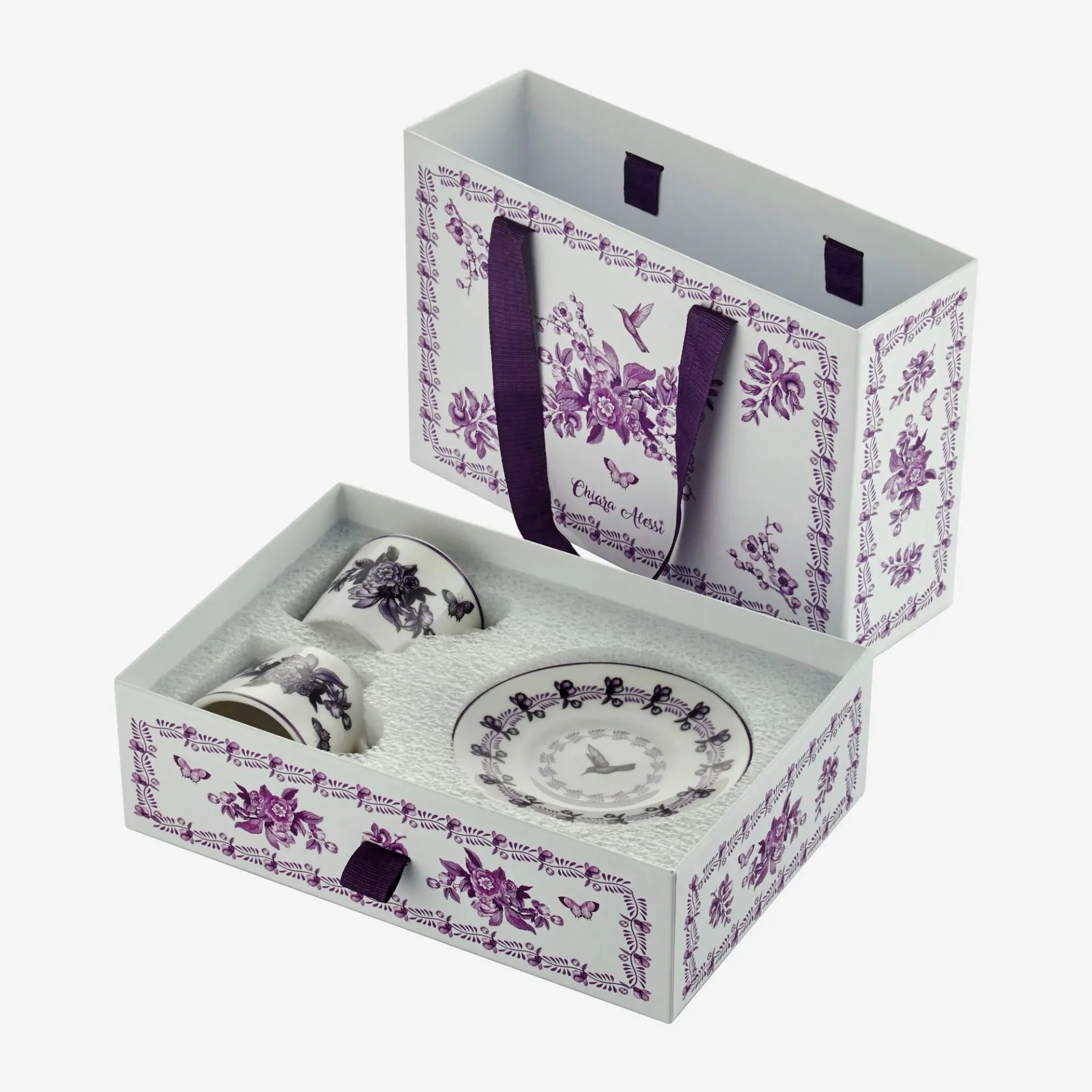 Mor Porselen Kahve Fincan Seti 120 Ml Allure Collection by Chiara Alessi