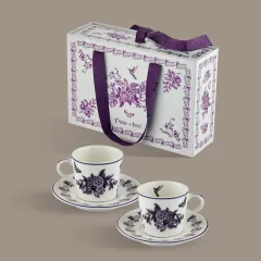 Mor Porselen Kahve Fincan Seti 120 Ml Allure Collection by Chiara Alessi