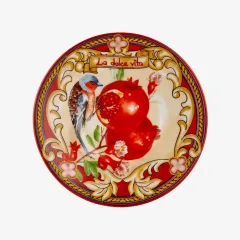 Chiara Alessi Capri Narlı Kırmızı Metal Kutulu kahve fincan seti