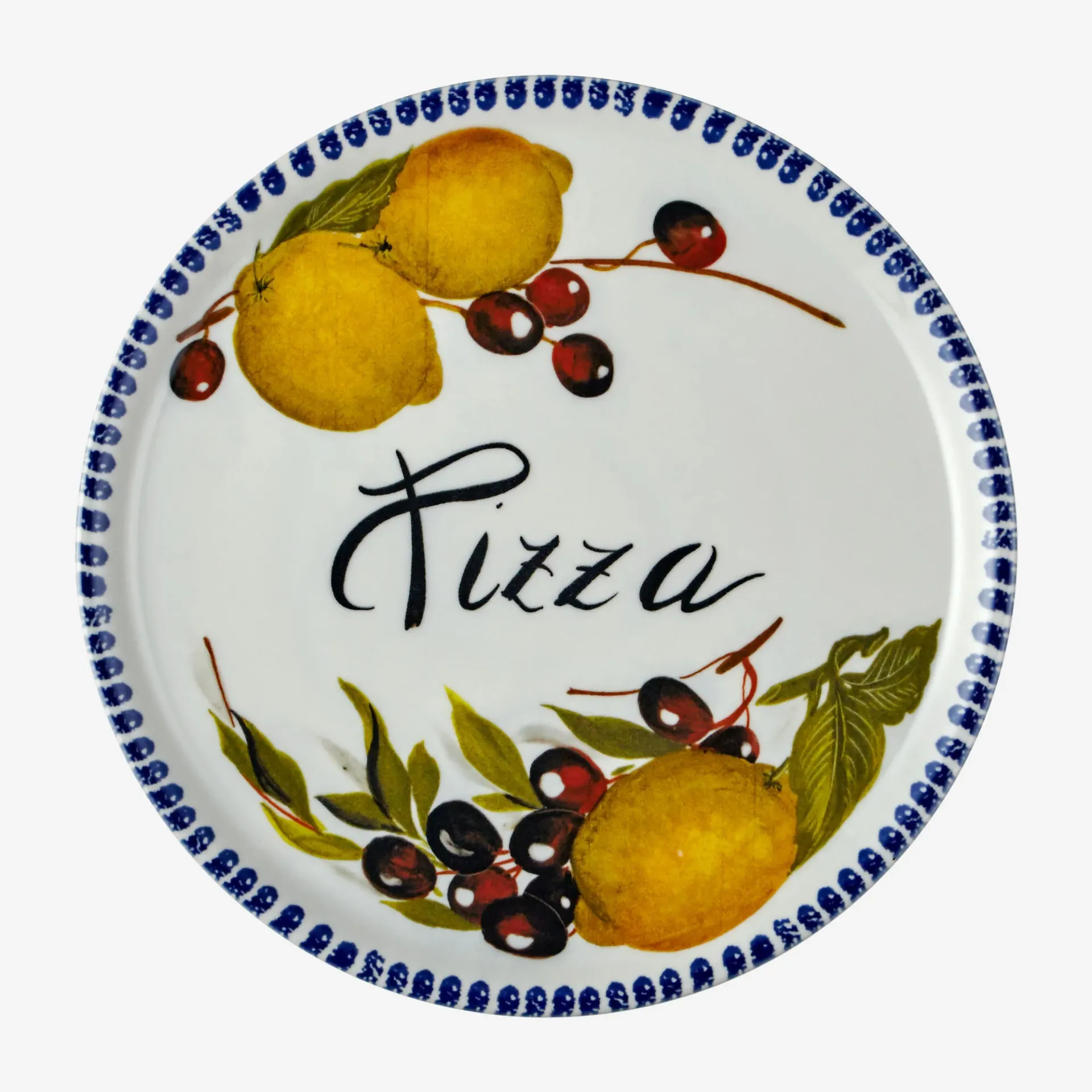 EDELWEIS Pizza Tabağı Limon Desenli 33 cm