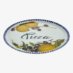 EDELWEIS Pizza Tabağı Limon Desenli 33 cm