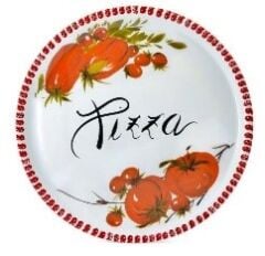 EDELWEIS Pizza Tabağı Domates Desenli 33 cm