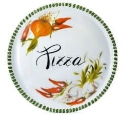 EDELWEIS Pizza Tabağı Sarımsak Desenli 33 cm