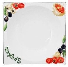 EDELWEIS Makarna Tabağı Quadrato 21x21 cm