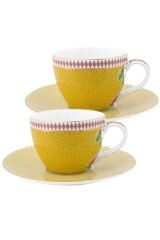 La Majorelle Sarı 2Li Kahve Fincan Seti 120Ml