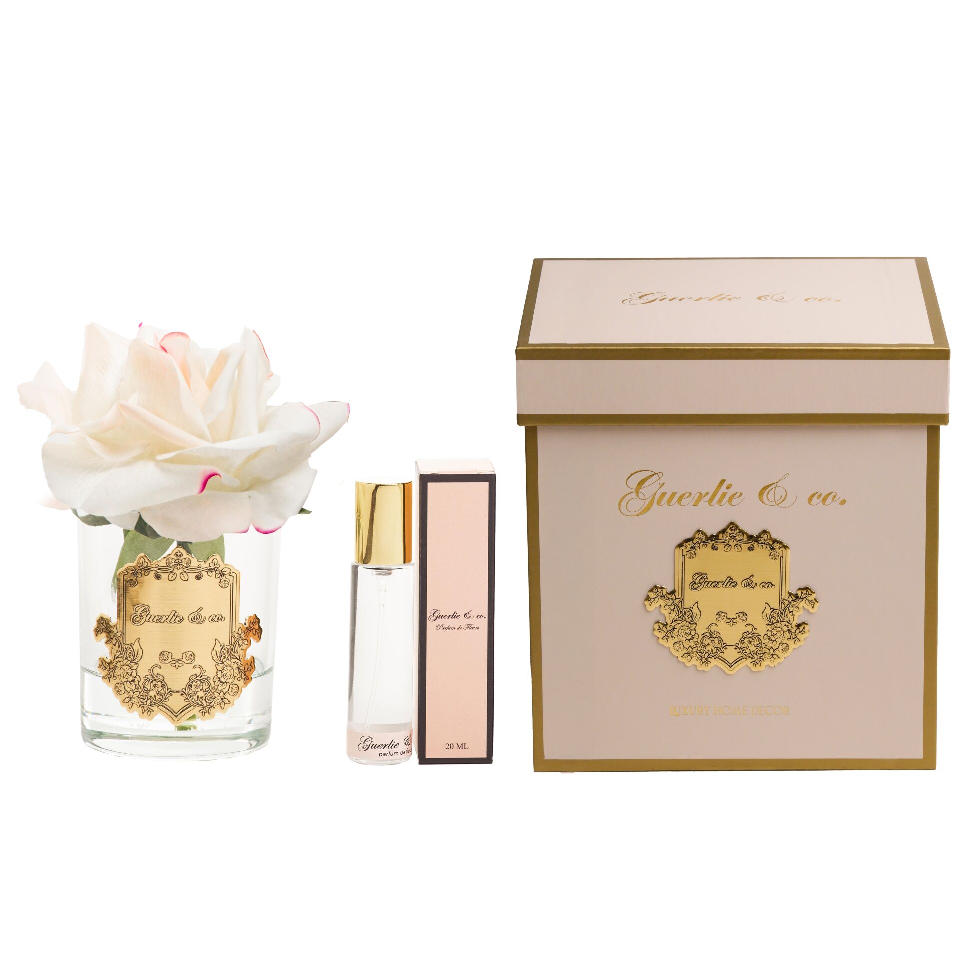 Guerlie&Co. Krem Pembe Tek Gül Gold