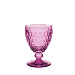 Boston Fuşya Kristal Beyaz Şarap Kadehi