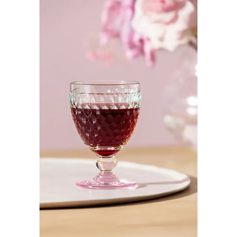 Boston Pearl Çok Renkli Kristal Kırmızı Şarap Kadehi