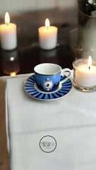 Love Birds Mavi Kahve Fincanı YENİİ