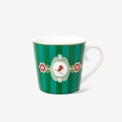 Love Birds Yeşil Mug 150Ml Çizgili