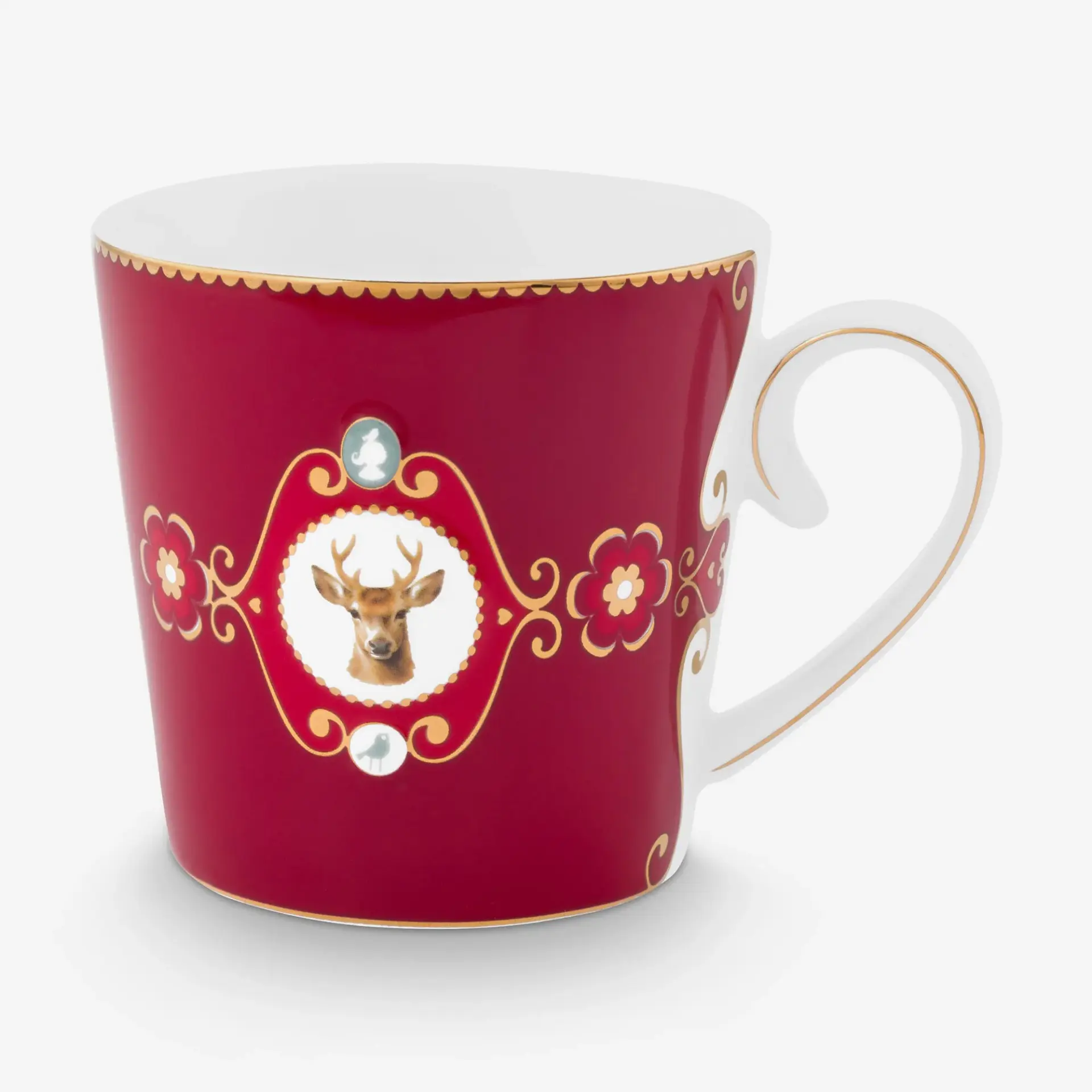 Love Birds Bordo Geyikli 250ml Mug
