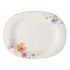 Mariefleur Çiçek Desenli Oval Servis Kasesi 34Cm