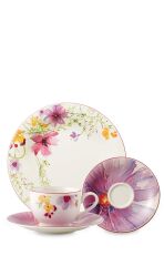 Mariefleur Çiçek Desenli Türk Kahvesi Fincan Tabağı