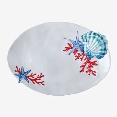 Beyaz Melamin Servis Tabağı 43 Cm