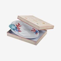 Beyaz Melamin Servis Tabağı 43 Cm