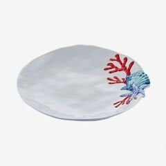 Beyaz Melamin Çukur Tabak 23 Cm