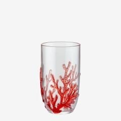 Akrilik Su Bardağı 600 Ml Kırmızı