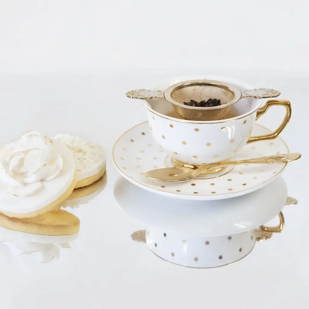 Teacup Polka Gold
