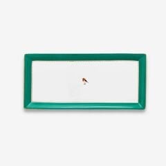 Love Birds Yeşil Dikdörtgen Servis