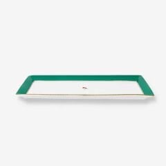 Love Birds Yeşil Dikdörtgen Servis