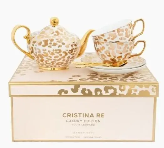 Luxury Louis Leopard Two Cup Teaset - Limited Edition