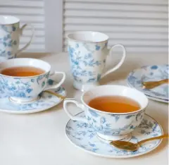 Teacup & Saucer French Toile