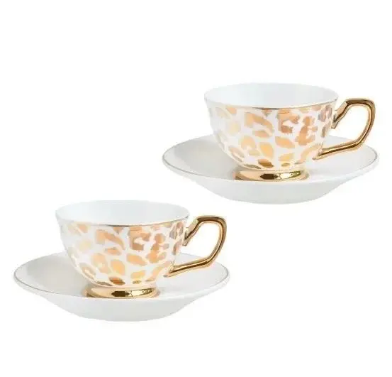 Gold Leopar2 li Kahve Fincanı