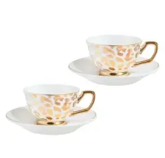 Gold Leopar2 li Kahve Fincanı