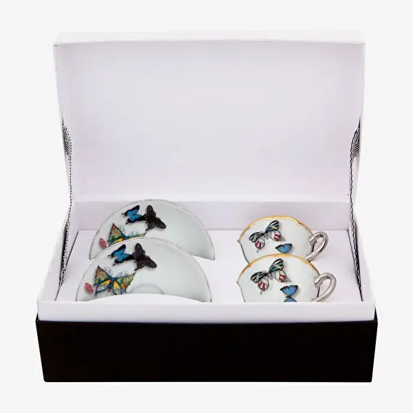 BUTTERFLY PARADE İkili Kahve Fincanı Seti 100 ml